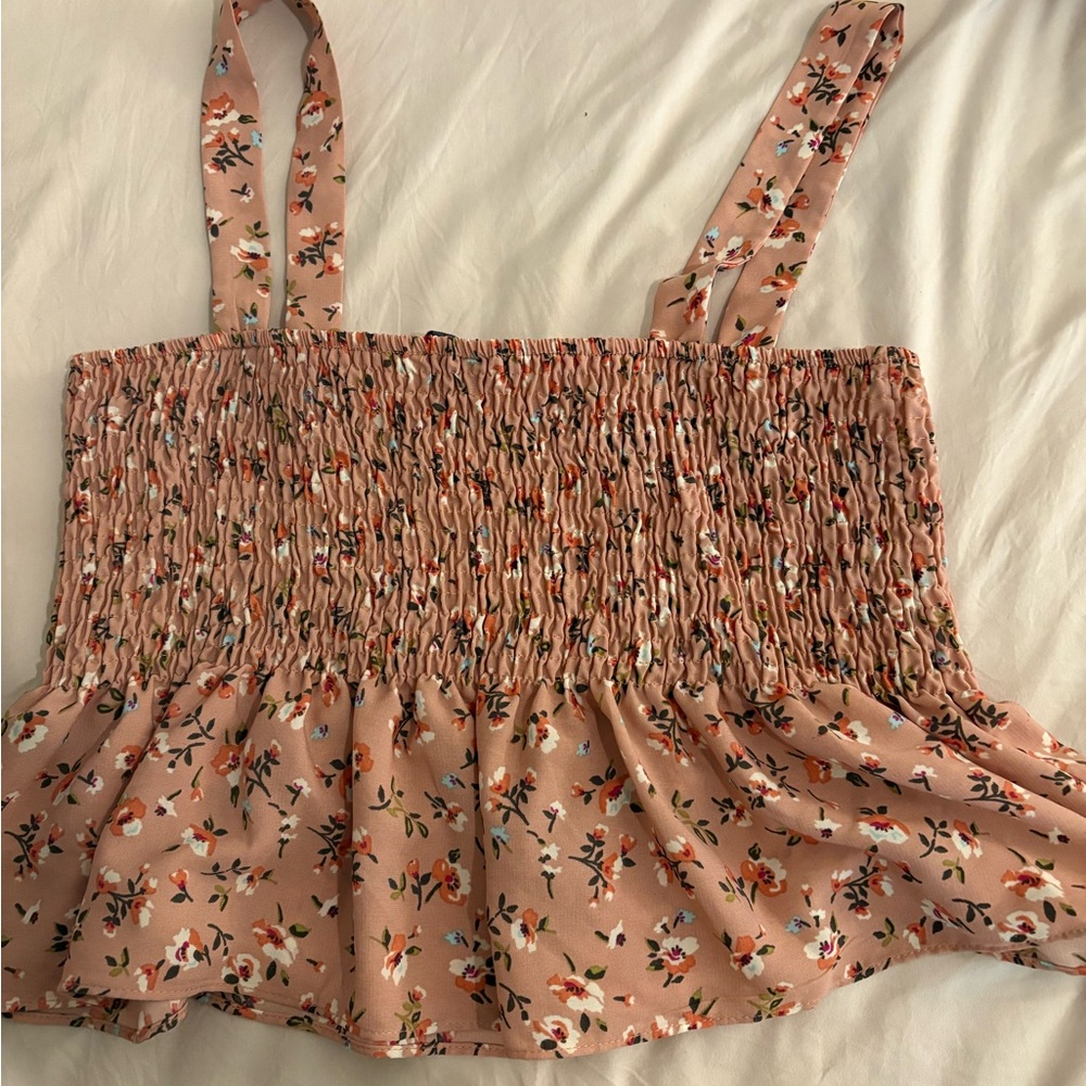 Floral Smocked Peach Top